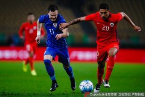 Chile vs. Croacia en China Cup 2017. Fotografía: @fussballchina.