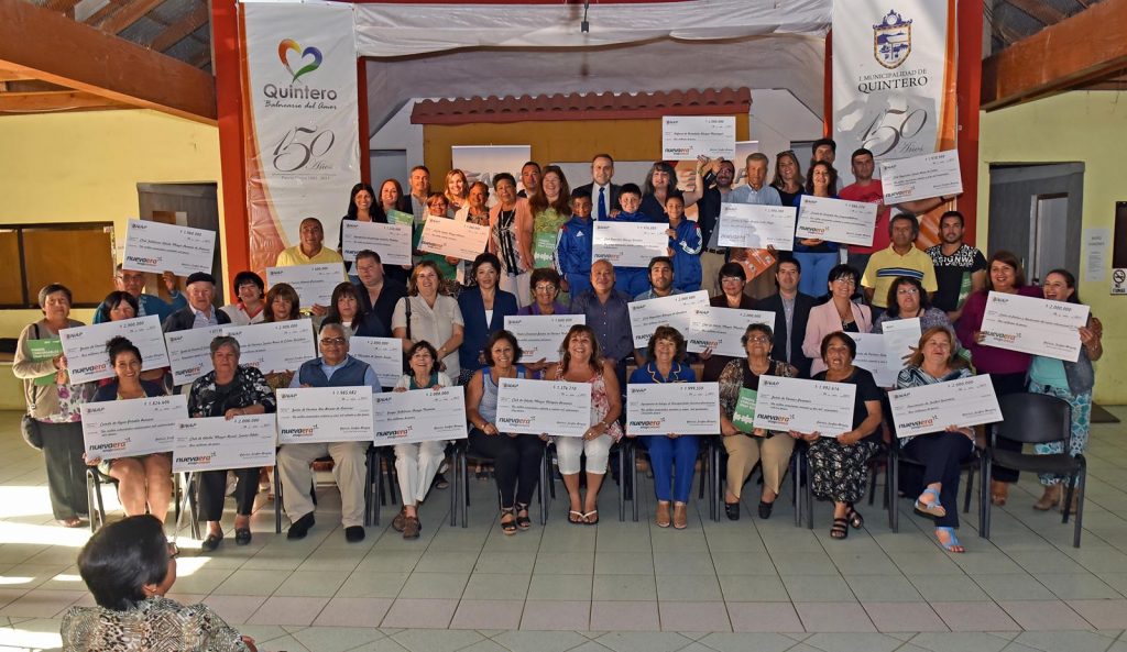 Un total de 31 organizaciones sociales de la comuna de Quintero recibieron los recursos adjudicados gracias al programa Fondos Concursables ENAP-Quintero 2016.