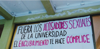 Manifestación en Universidad de Valparaíso por el caso que denuncian.